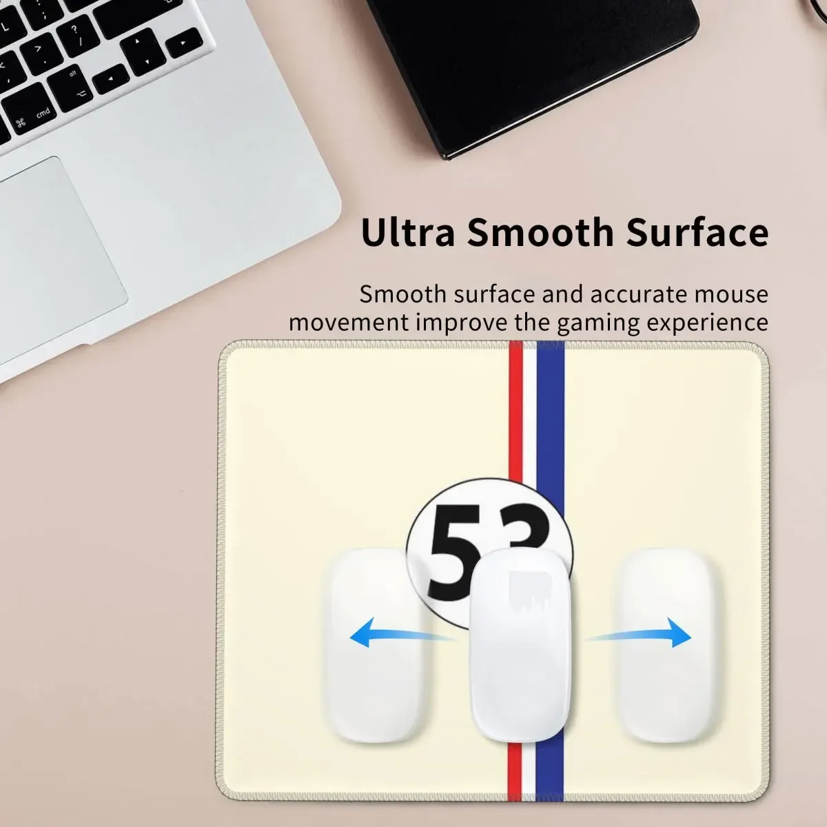 Herbie, Number 53 Mouse Pad Computer Keyboard Mouse Mat Gamer Laptop Desk Mat Office Table Mats
