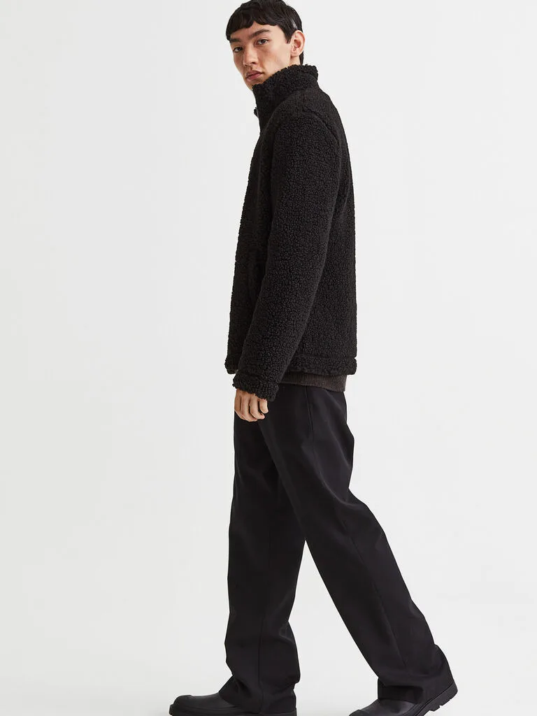 เสื้อสเวตเตอร์คอซิปกำมะหยี่ Lamb สวมใส่สบาย แขนยาว ใยโพลีเอสเตอร์ ทรงพอดีตัว สีล้วน