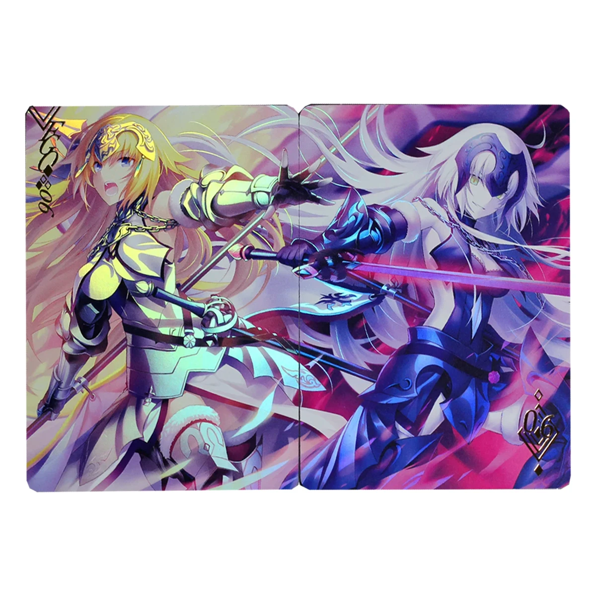 2Pcs/set 63X88Mm Diy Self Made Goddess Story Fgo Fate Collection Card Color Flash Gold Stamping Mash Kyrielight Gift Toy