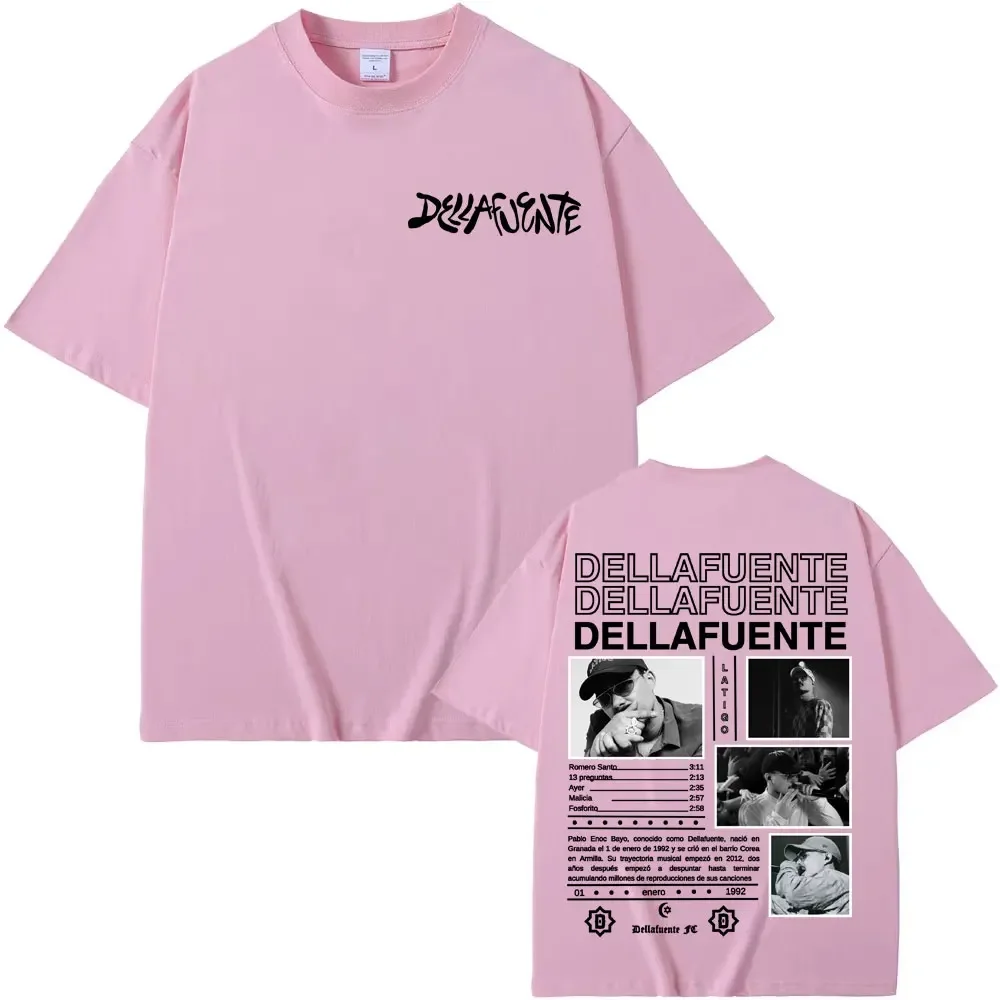 Camisetas de rapero Dellafuente para hombre y mujer, camiseta gótica Harajuku de Hip Hop Punk, camiseta informal de moda, nuevo álbum 2025 Tour