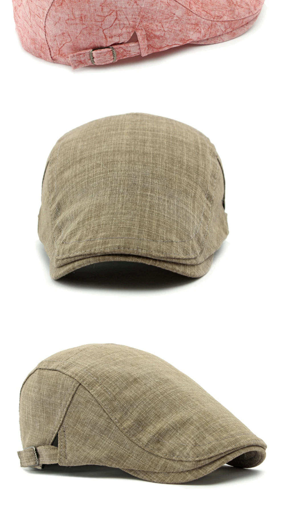 HT4676 Herren- und Damen-Baskenmützen – Neue Frühling/Sommer-Sonnenkappen, Künstler- und Malermützen, Unisex Ivy Flat Caps, Verstellbare Leinen-Baskenmützen – Detail 10