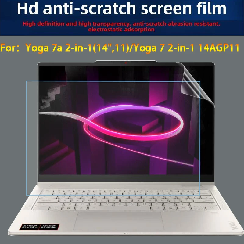 

Пленка для клавиатуры Lenovo Yoga 7 2-in-1 14AGP11, пленка для экрана ноутбука Yoga 7a 2-in-1 (14, 11 дюймов) Gen11, антибликовая пленка, матовая пленка, HD-пленка.