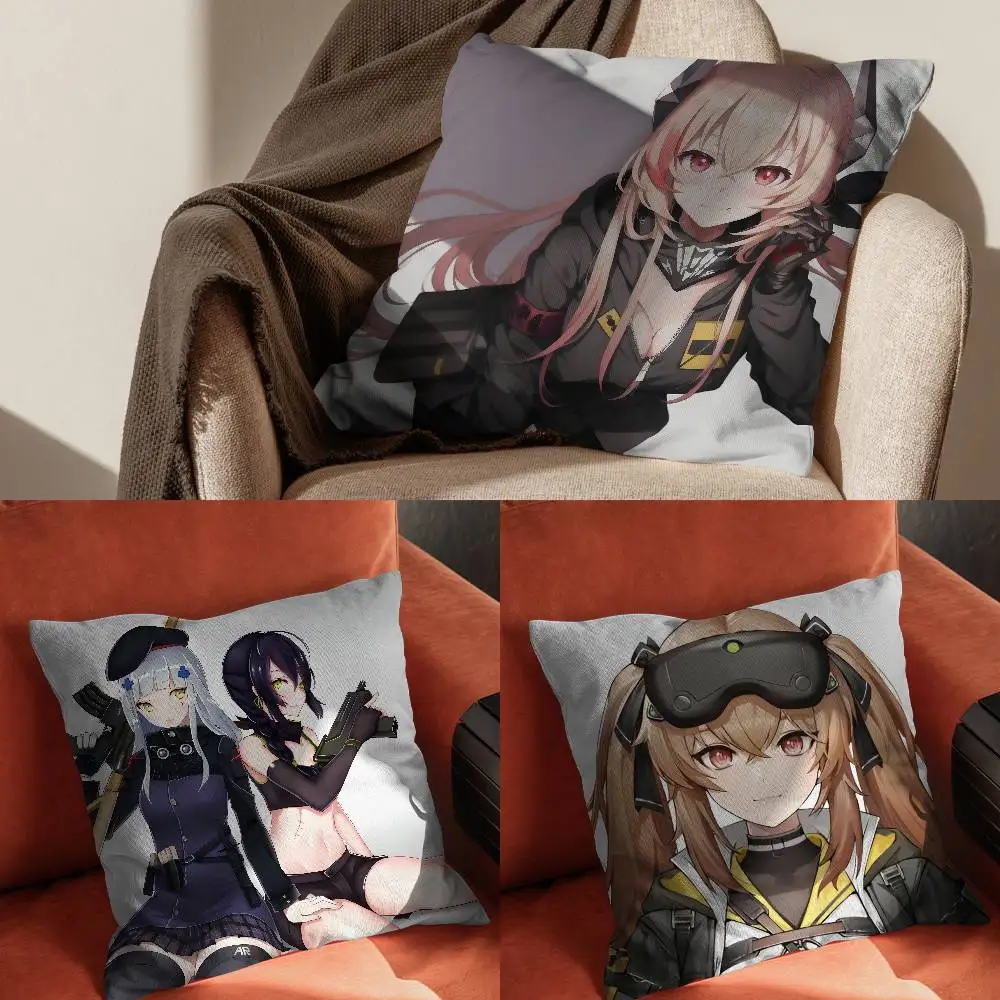 

G-Girls F-Frontline Pillow Case Pillowcase For Car Pillows 60x60 Cushions Luxury Double Sided Cover Home And Decoration Sofa 3