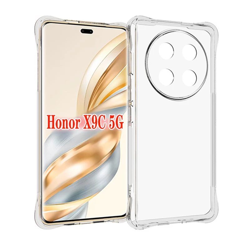 Honor X9C HonorX9C 5G Case Air Cushion Shockproof Airbag Clear Silicone TPU Back Cover Matte Phone Case for Honor X9C HonorX9C