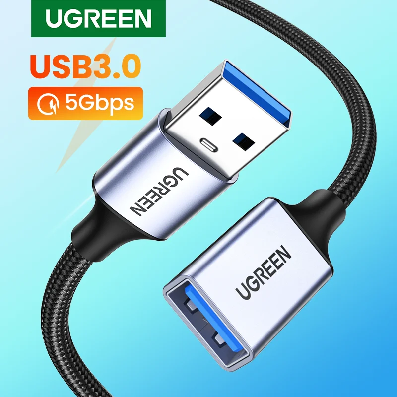 Ugreen USB 3.0 Cable USB Extension Cable Male to Female Data Cable USB3.0 Extender Cord for PC TV USB Extension Cable