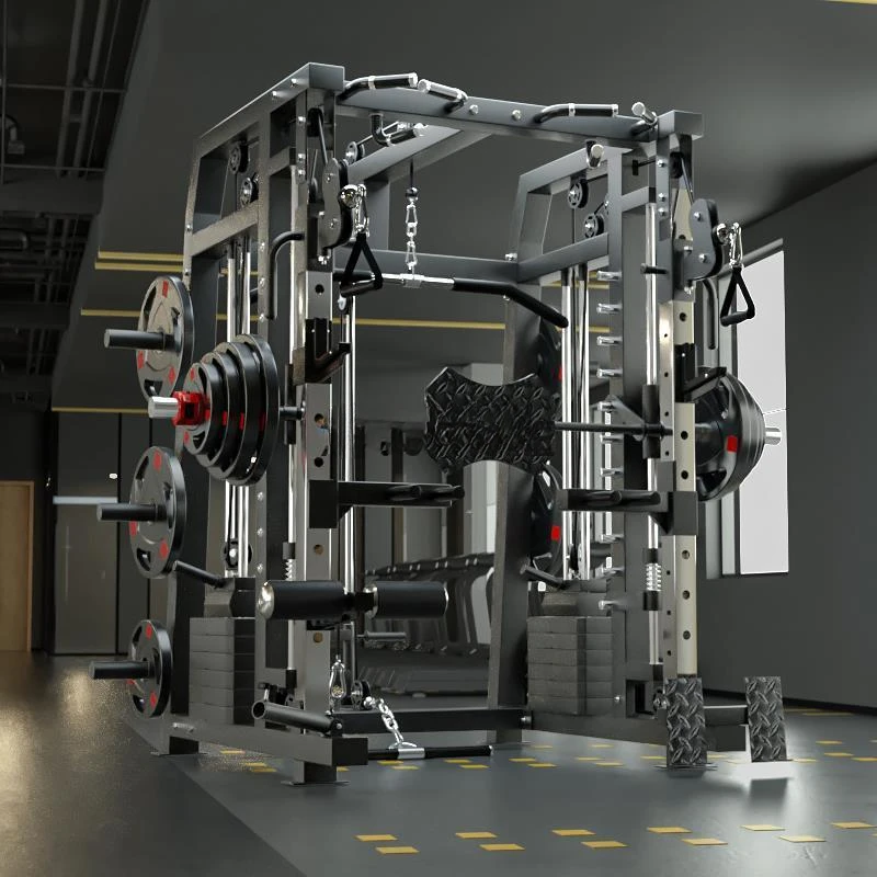 Multi-Function Smith Machine, Gym Equipment, Commercial Strength Training, 3D Power Rack, Hot Sell