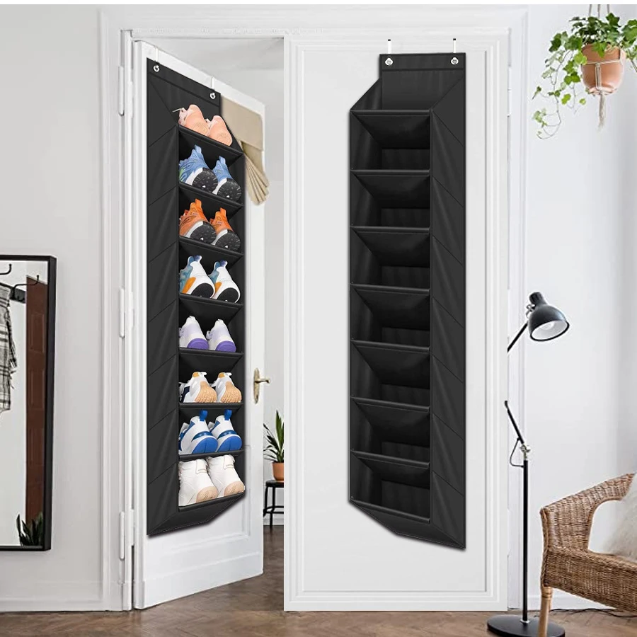 Shoe narrow model hanging bag on the door 4-layer 8-layer hanging dormitory and narrow door storage shoe rack view 5