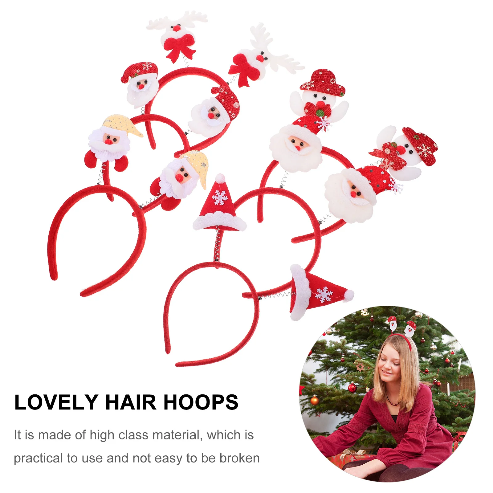

12Pcs Christmas Hair Hoops Premium Crafted Festive Hair Wear for Kids Holiday Party Gift Xmas Headband Unique Hairbands Lovely