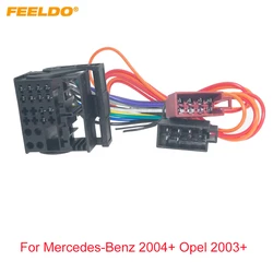 FEELDO Car Radio Audio ISO Wiring Harness Adapter for Mercedes-Benz 2004+ Opel 2003+ Auto Stereo ISO Head Units Wire Cable