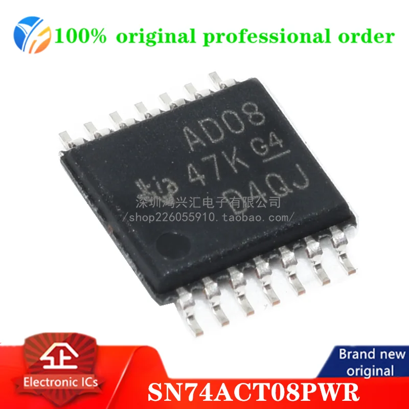 (5 uds) 100% código original SN74ACT08PWR AD08 encapsula puertas lógicas TSSOP-14