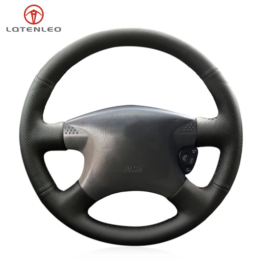 LQTENLEO Black Artificial Leather Car Steering Wheel Cover For Nissan Sentra 2000 2001 2002 2003 2004 2005 2006 Sunny 2000-2010