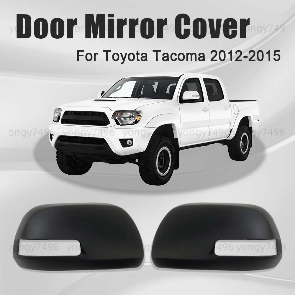 

Car Upgrade Matte Black Door Mirror Cover Trim For Toyota Tacoma 2012 - 2015 Carbon Fiber Chrome Cars Accessories Car Decoration