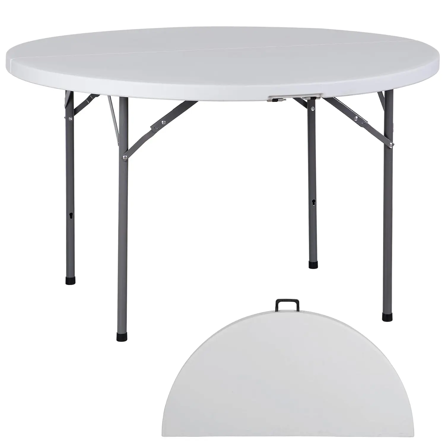 Folding Table, Indoor Outdoor Portable Plastic Dining Card Table Utility Table for Camping Dining Event Party,, Customized