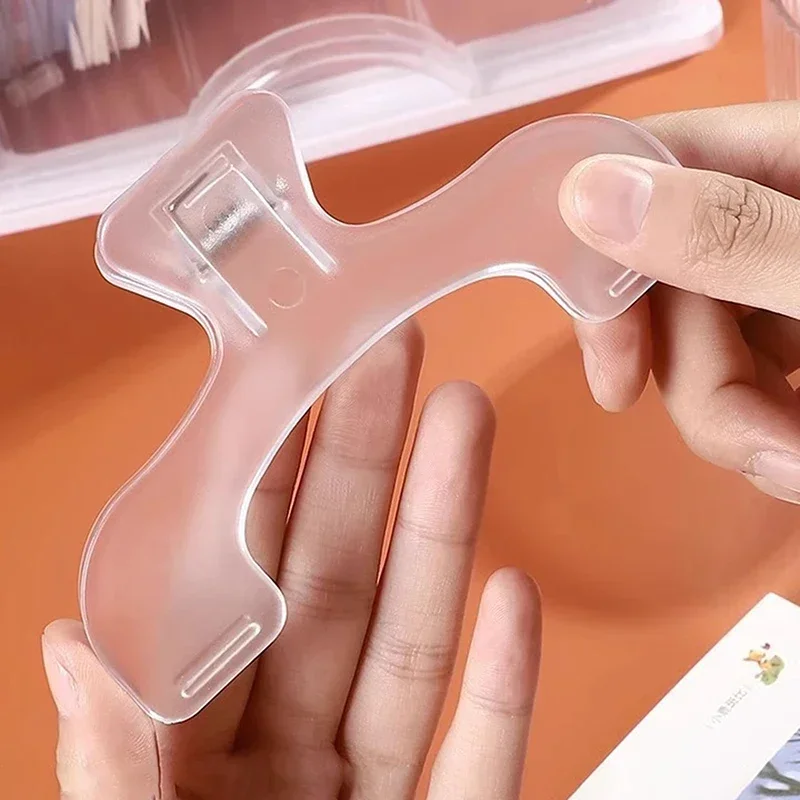 Simple Fixed Book Clips Frosted Transparent Page Holder For Reading Tool Memo Clip Kawaii Desk Accessories Practical Note Holder