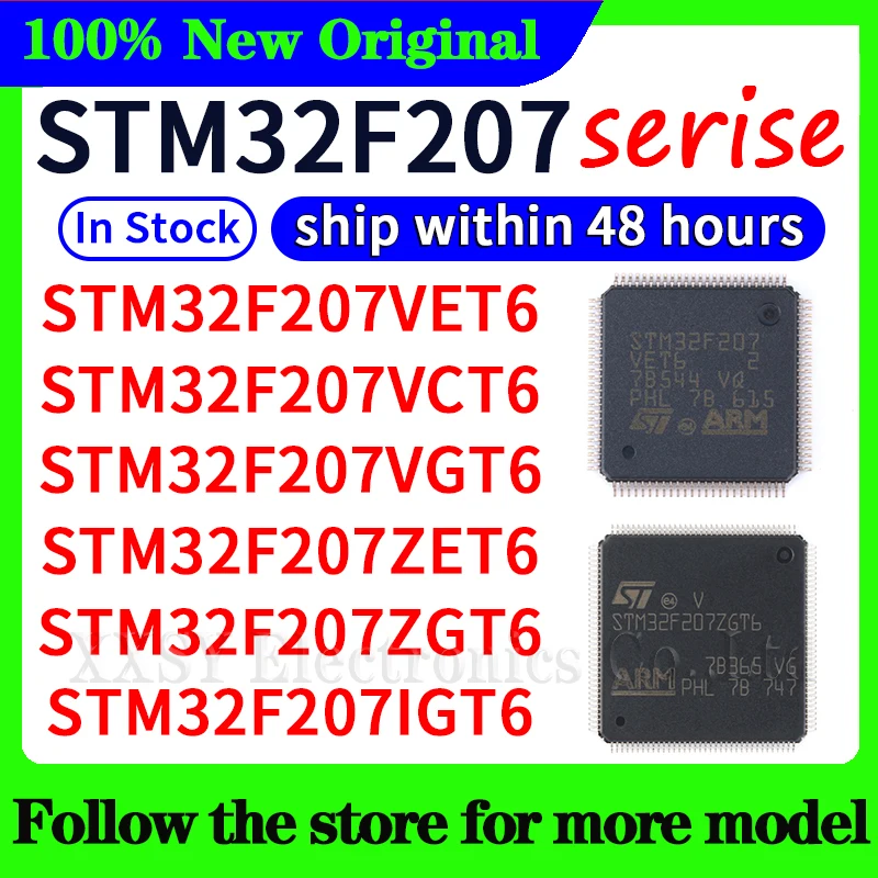 

STM32F207VET6 STM32F207VCT6 STM32F207VGT6 STM32F207ZET6 STM32F207ZGT6 STM32F207ZFT6 STM32F207IGT6 High quality New