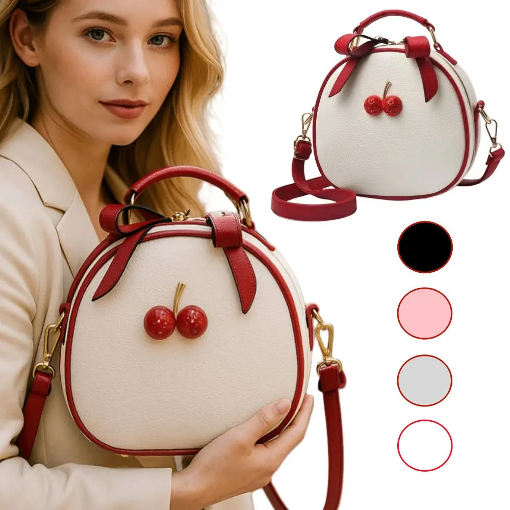 

Модная сумка-мессенджер с вишнёвым дизайном, из искусственной кожи, маленького размера, в корейском стиле, простая сумка через плечо для женщин.