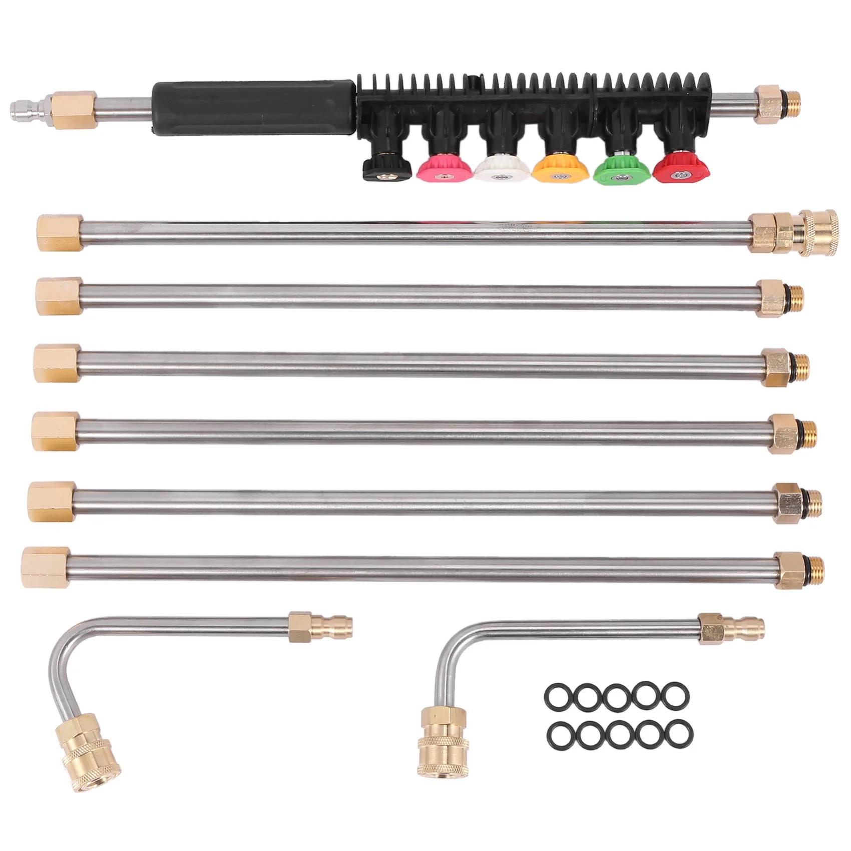 Pressure Washer Extension Wands - 120 Inch Power Washer Gutter Cleaning Tools, Telescoping Replacement Lance, Window Cleaner Noz