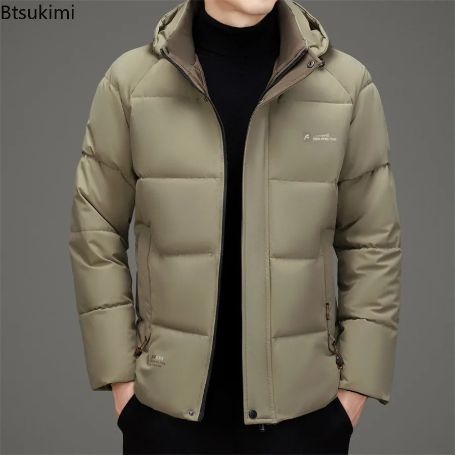 New 2025 Autumn Winter Men's Fashion Thickened Warm Hooded Cotton-padded Coats Casual Loose Comfortable Warm Parkas Jackets Male