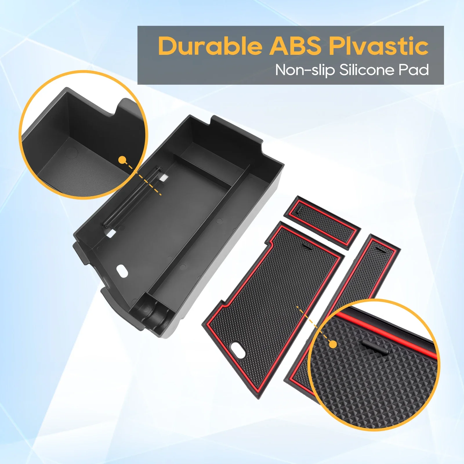 صندوق تخزين مسند ذراع السيارة لشركة هيونداي سوناتا 2024 2025 حاوية التحكم المركزي ملحقات السيارات الداخلية هيونداي سوناتا #4