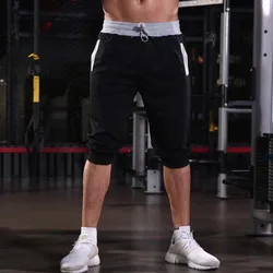 Men's Drawstring Sweatpants GYM Shorts Fashion Cargo Short Men Cropped Trousers Summer Beach Shorts Casual Jogging Track Pants