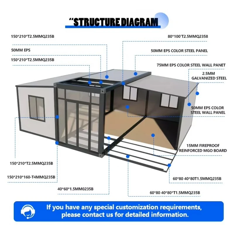 Foldable Container House Factory Direct Sale Modular Building With Efficient Space Utilization And Strong Structure