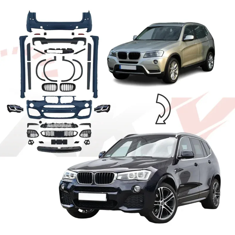 

Modification Factory Supply Bodykit for X3 F25 2011-2013 Upgrade to 2014-2017 MT Accessories Easy Installation Headlight Plu