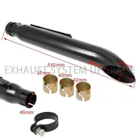 38-45mm Motorcross Exhaust Modified Retro Cafe Racer Motorcycle Muffler Stainless Steel Racing Pipe Tip CG125 GN125 Sr400