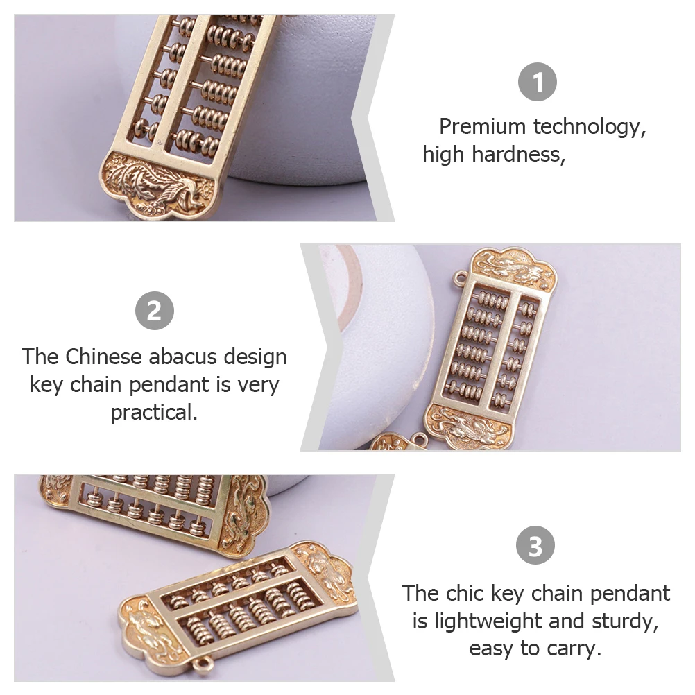 

Abacus Pendant Keychain Sturdy Ring Car Creative Brass Accessories Dragon Lightweight Durable Jewelry Parts Key