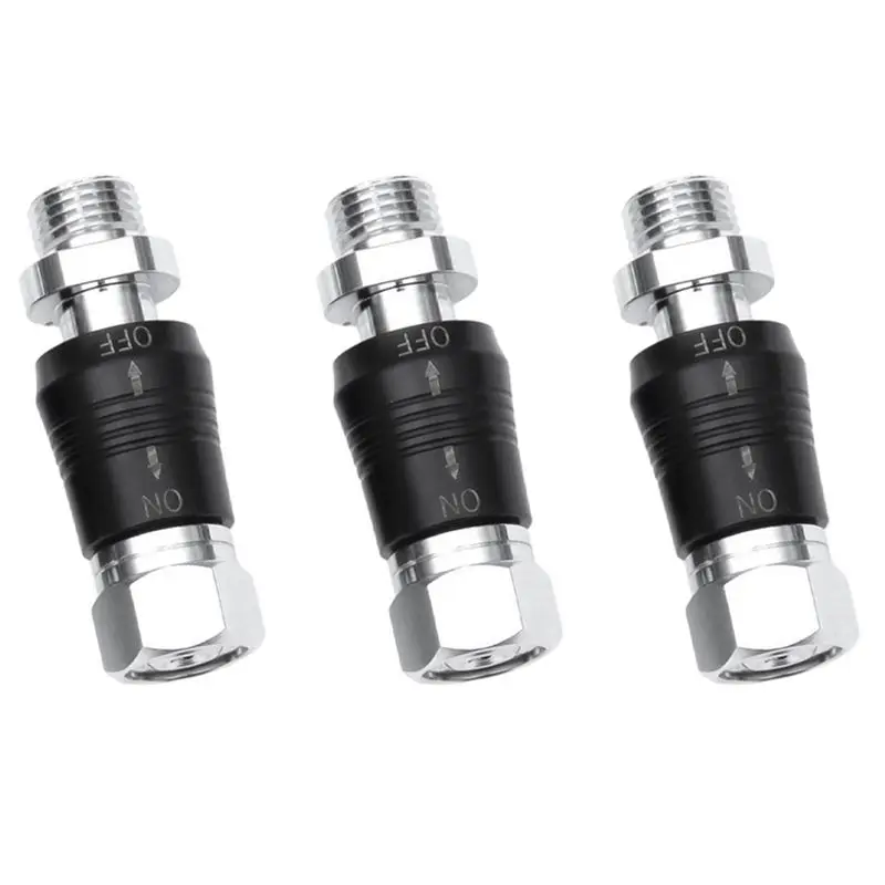 HOES-3X Scuba Diving Regulator Adaptor 9/16 Thread Connector With On Off Switch BCD Valve Medium Pressure Replacement,Style C