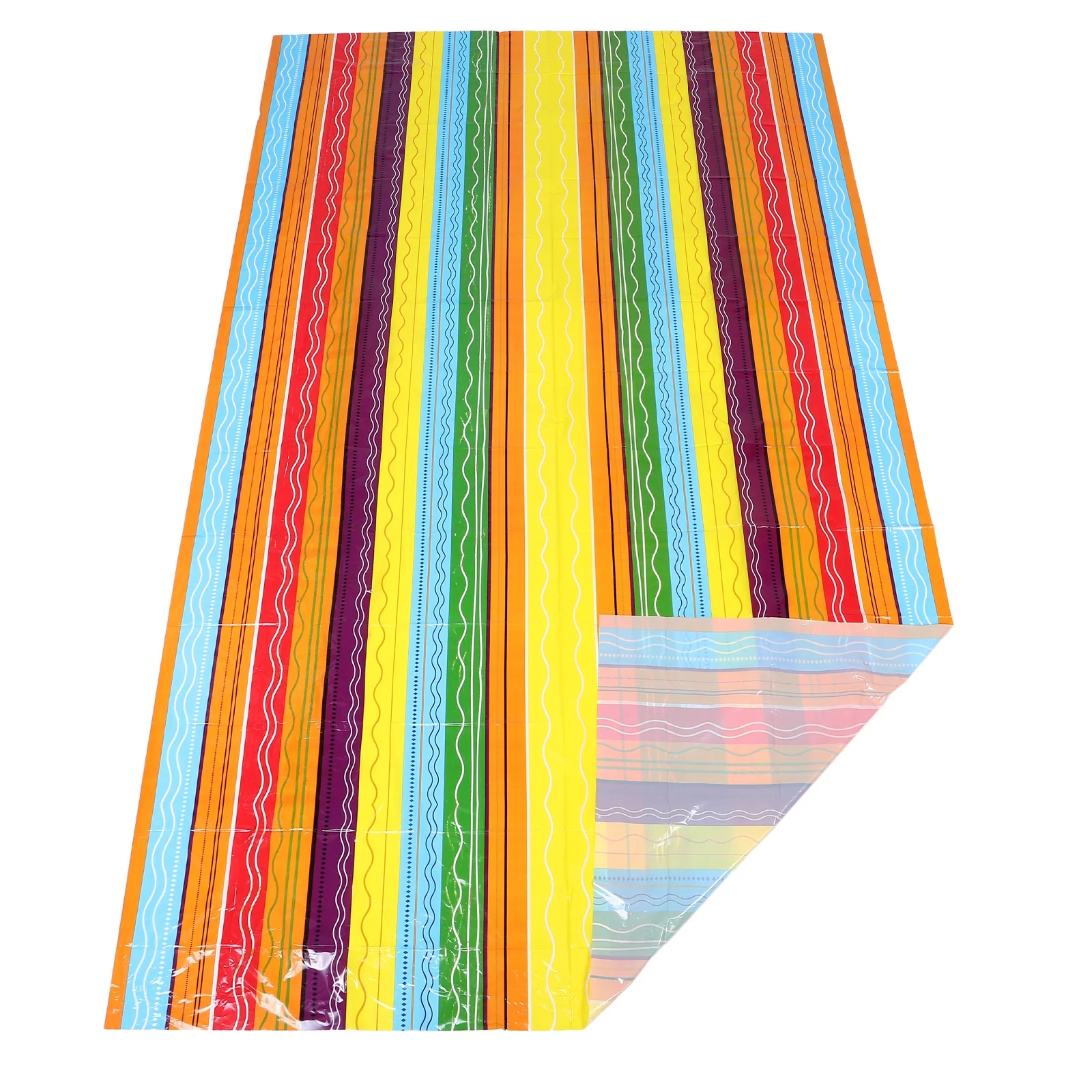 

3pcs Mexican Theme Tablecloths 132X220Cm Colorful Striped Plastic Fiesta Carnival Birthday Party Decorations Reusable