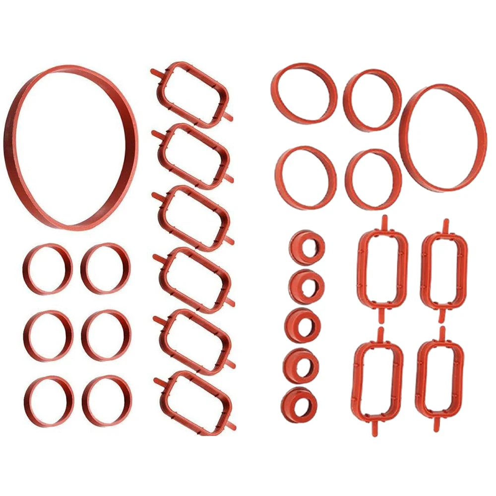 13/14x Rubber Intake Inlet Manifold Seal Gasket Repair Kit For Bmw E87 E46 E90 E91 E92 E93 E39 E60 M57 11612246949 13547792098