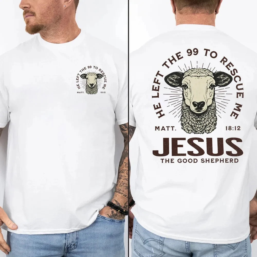 He Left The 99 To Rescue Me T-Shirt Men's and Women's Short Sleeve Cotton Tees Retro Hip-Hop Tops Summer Blouse Men Clothing