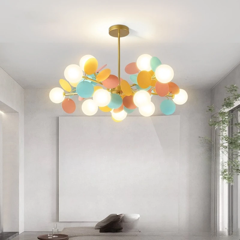 

Nordic living room chandelier 2022 new magic beans Internet celebrity designer modern simple light luxury dining bedroom