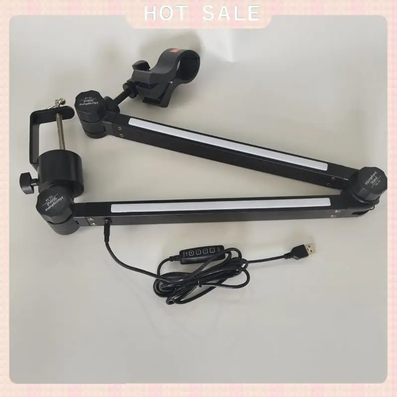 

24-часовая доставка для потоковой передачи игр, RGB-подставка для микрофона, держатель для микрофона с вращающейся подвеской, ножничная подставка и RGB L