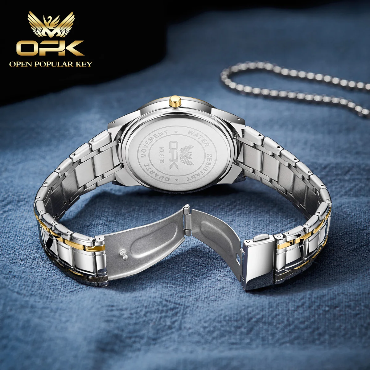 OPK 8135 メンズ腕時計 シンプルファッション オリジナル ビジネス クォーツ ﻿   腕時計 防水 夜光 曜日日付表示 スポーツウォッチ メンズ
