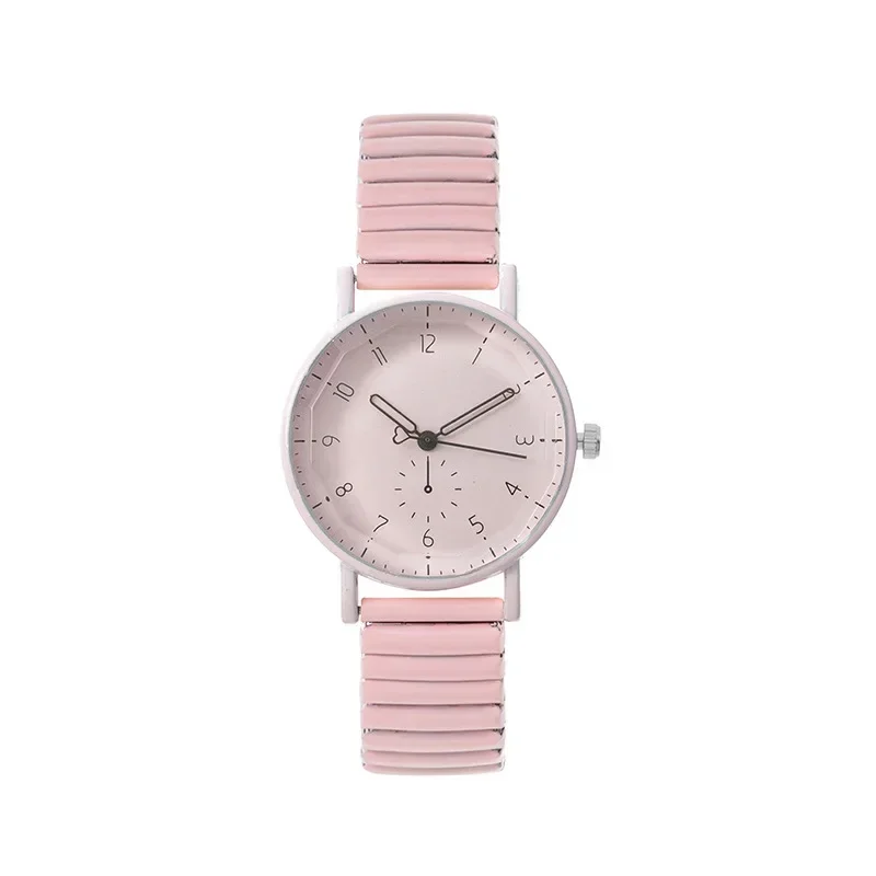 Spring Elastic Strap Women\'s Watch Fashion Casual Quartz Student Digital Dial Versatile Wristwatch Dropshipping Reloj Mujer