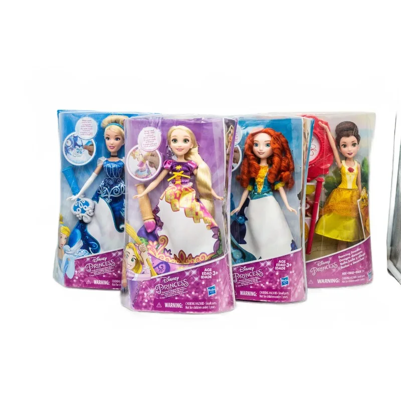 

Hasbro Disney Anime Figure Merida Rapunzel Cinderella Magical Story Skirt Action Figure Doll Toys Collect Ornaments Kids Gifts