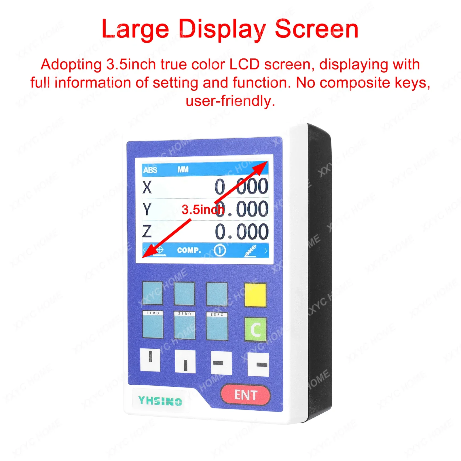 Optical Position Measuring Instrument with Display Screen YH800-3A Small Portable Linear Encoder Multi-function Digital Readout