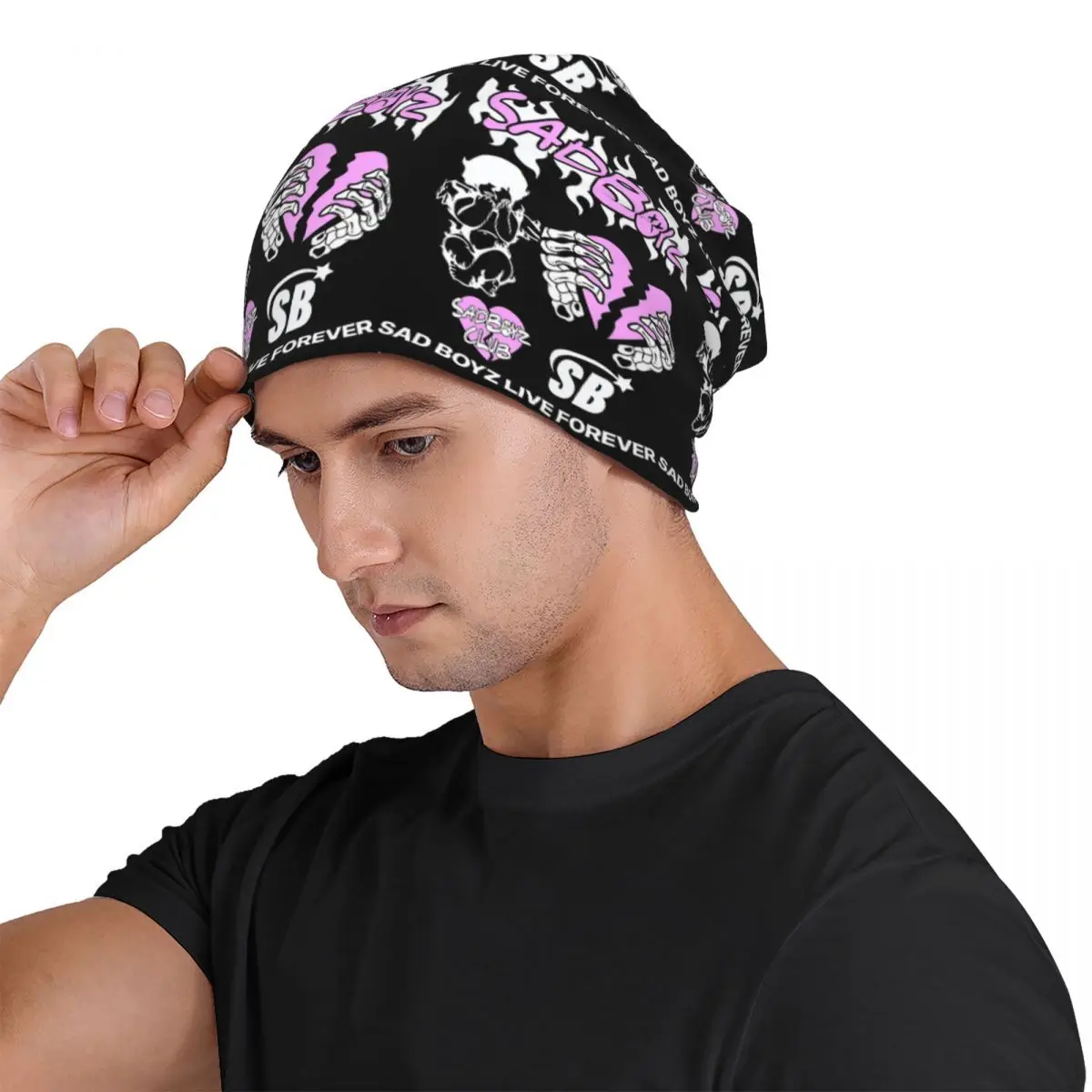 Junior H Merch Sad Boyz Unisex Adult Beanies Caps Knitted Bonnet Hat Warm Hip Hop Autumn Winter Outdoor Skullies Hats