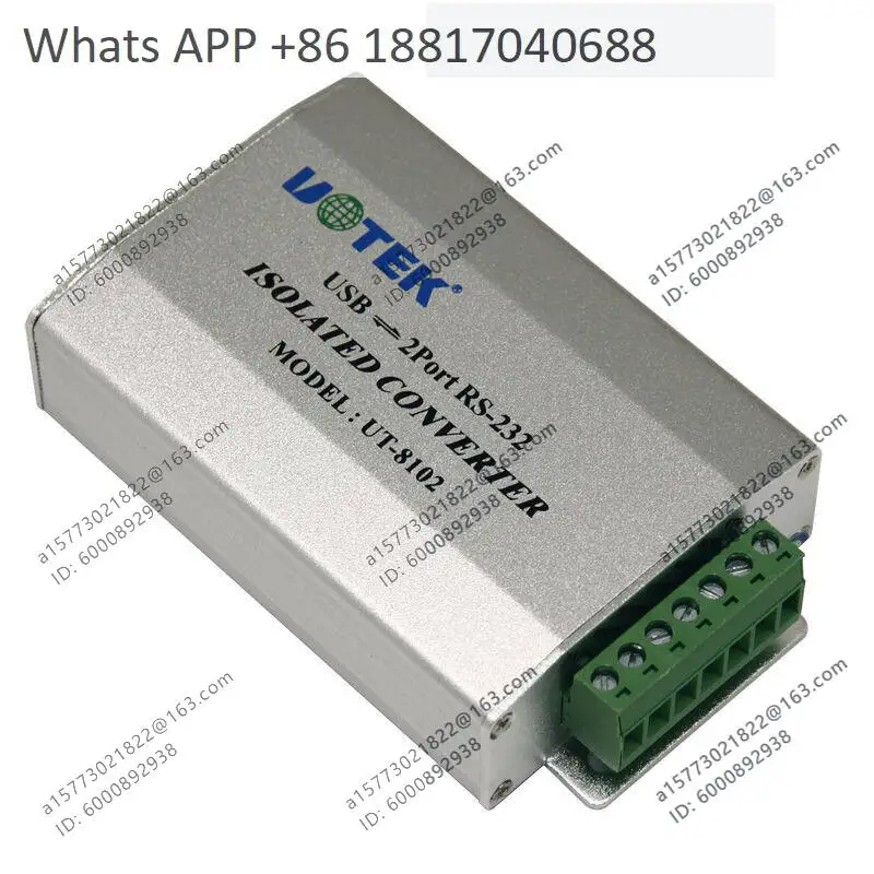UT-8102 USB serial converter, photoelectric isolation USB to 2 ports RS232 conversion cable nine-pin com port usb-232 adapter