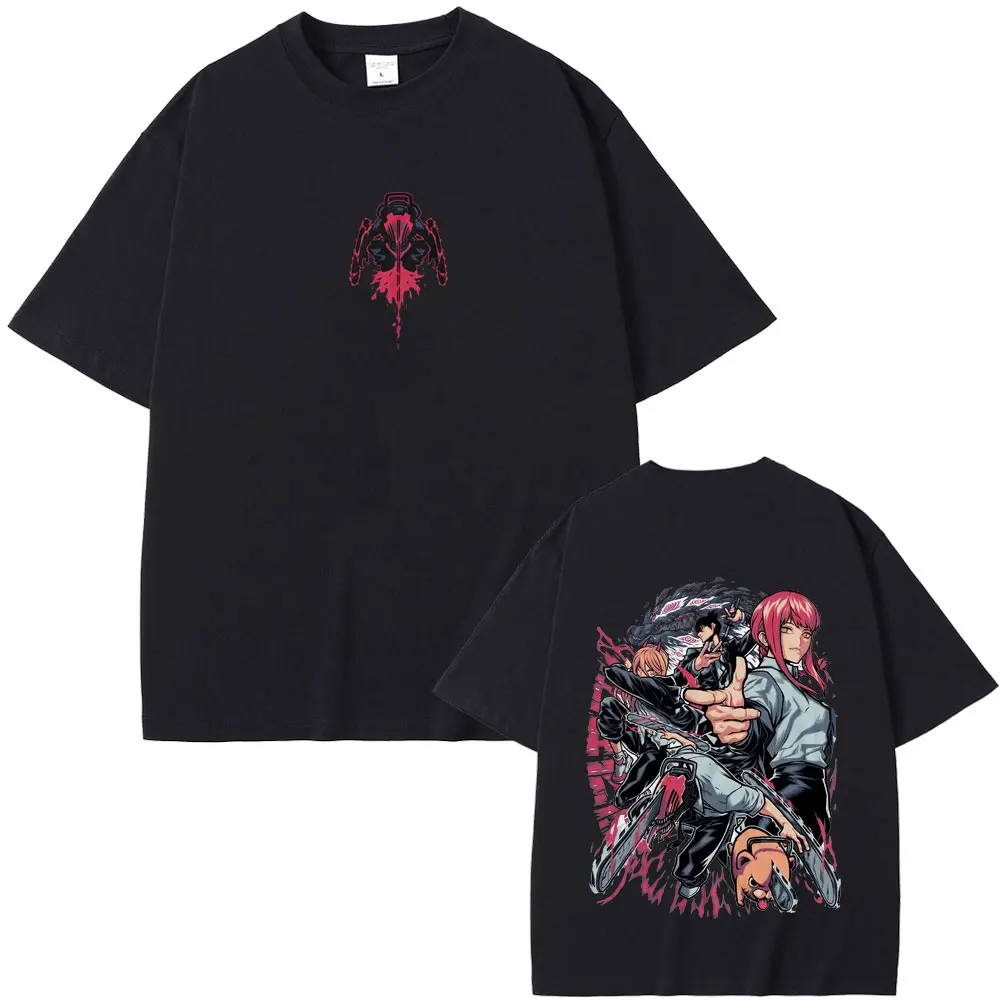 

Anime Chainsaw Man Pochita Power Hayakawa Aki Makima Denji Graphic T-shirts Men Women Fashion Oversized Tshirt Male Vintage Tees