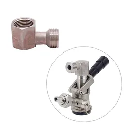 Low Profile Elbow Bend for Type S/D/A/G Keg Couplers Stainless Steel 304 Include Gasket