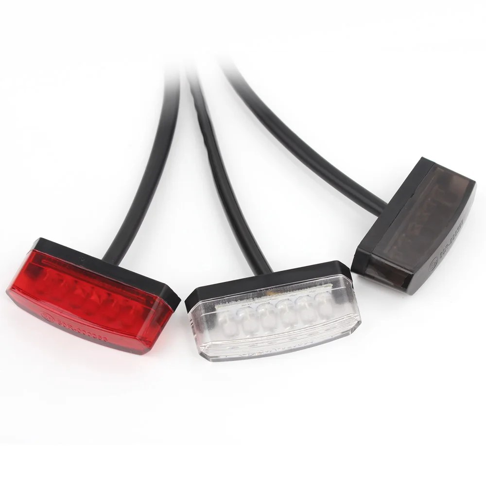 Motorcycle Universal  ATV Bike Scooter Cafe Racer Scrambler 12V Mini 6 LED Rear Lamp Taillight Running Stop Signal Brake Light