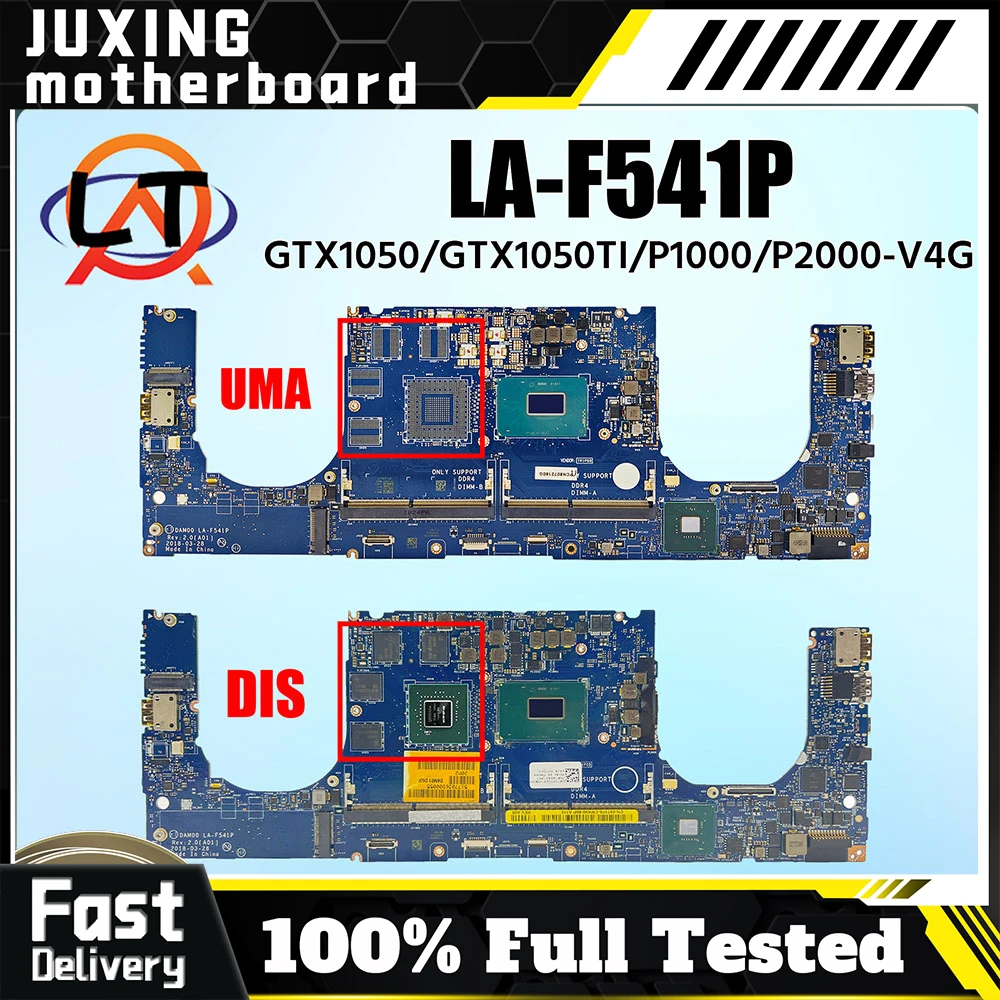 

LA-F541P For DELL Laptop Motherboard LA - F541P XPS 15 9570 Precision 5530 0YWFR1​​ W/CPU Laptop Mainboard