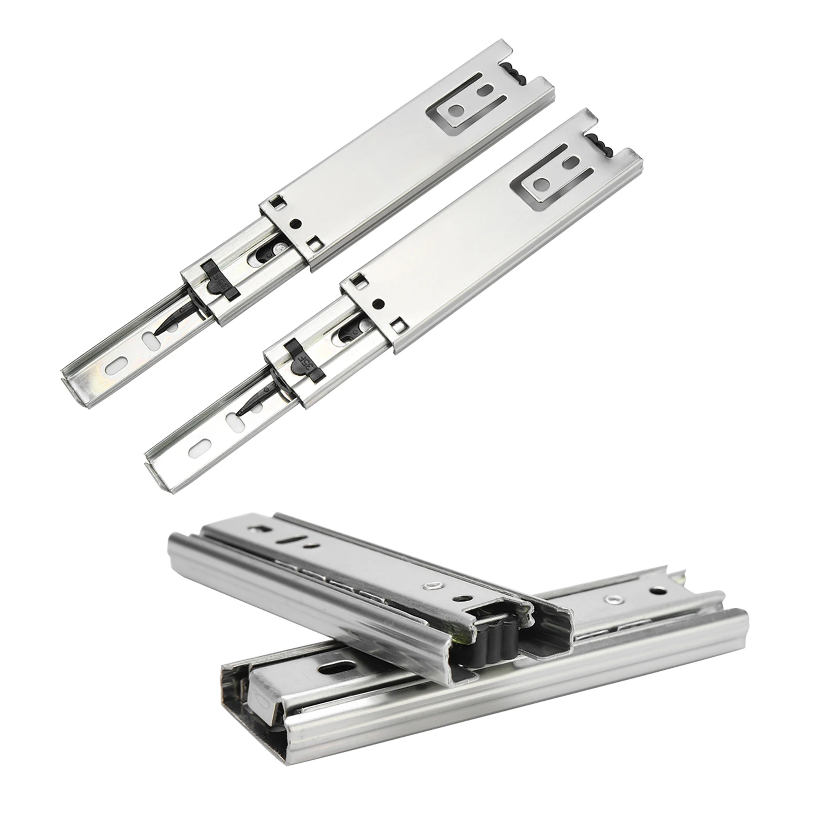 2pcs 5in Mini Short Drawer Slides Furniture Guide Rail Full Extension Kitchen Cupboard Hardware