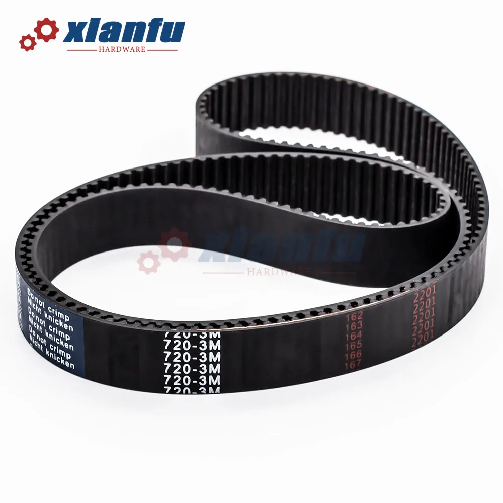 HTD 3M Timing Belt Lp=1125 1140 1170 1200 1209 1263 1335 1344 1359 1374 1500mm Width 6/10/15/20mm Closed Loop Rubber Perimeter