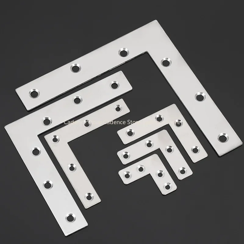 10pcs L-shaped corner code connector, furniture repair fastener, used to stabilize tables, chairs, cabinets