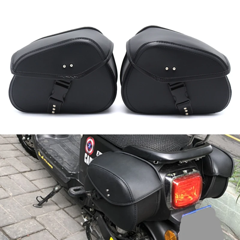

Универсальные мотоциклетные седельные сумки, боковая сумка для инструментов, сумки для хранения багажа, седельные сумки для Honda Yamaha Suzuki Harley 883, сумка на заднее сиденье
