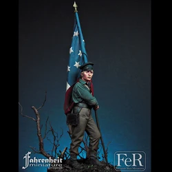 1/24 7th Kentucky Inf. Regiment Flagbearer, 1862, Resin Model figure GK, Historical themes, Unassembled and unpainted kit