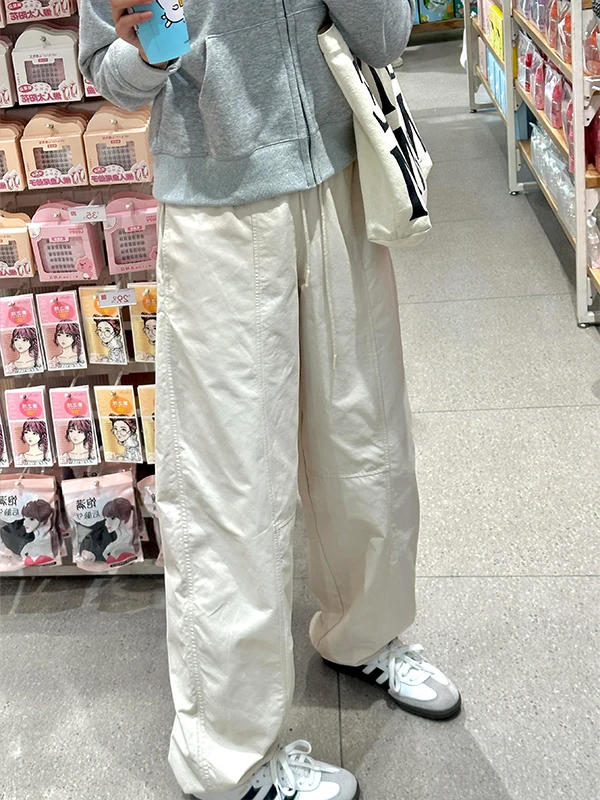 

Мужские брюки-карго цвета хаки, свободного прямого кроя, с высокой талией, для работы и повседневной носки